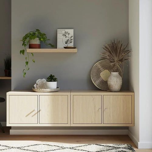 2 tagres Modulables 2 Cubes Avec 4 Portes Goodhome Mixxit Effet Chne