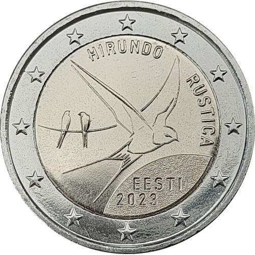 2 Euros Estonie 23: Hirondelle Rustique - Unc