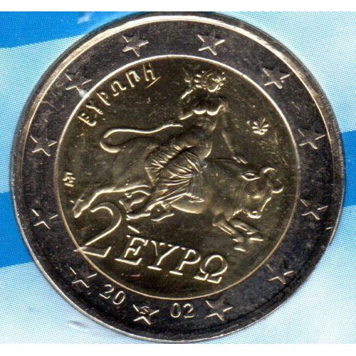 2 Euros Grce 2002 Avec *S* Dans L'toile