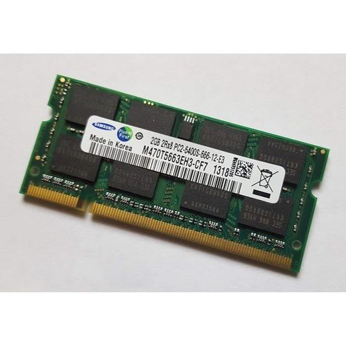 2 GB (1 x 2 GB) DDR2 800 MHz (PC2 6400S) So DIMM mmoire RAM Samsung Hynix Micron