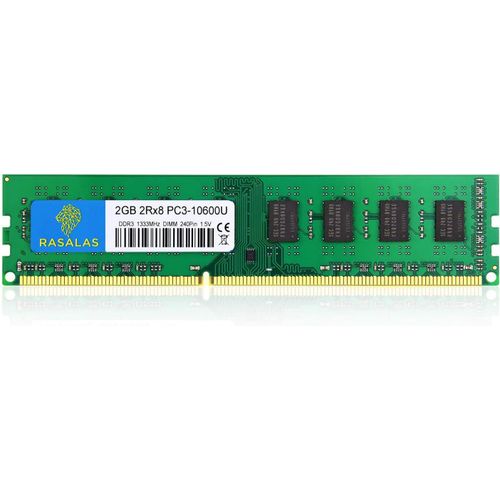 2 Go DDR3 1333MHz PC3-10600 PC-10600 240 Broches DIMM mmoire 2RX8 10600U Non-ECC Unbuffered Desktop