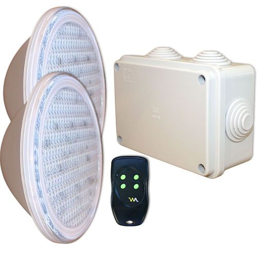 2 Lampes Led Piscine Couleur Par 56 Rvb 20 W Tlcommande