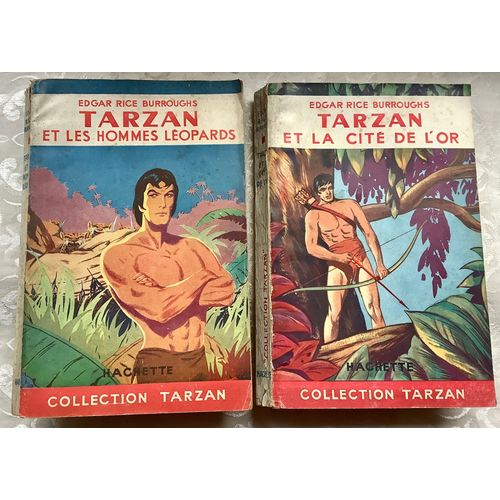 2 Livres Tarzan - Collection Tarzan Hachette   de Edgar Rice Burroughs 