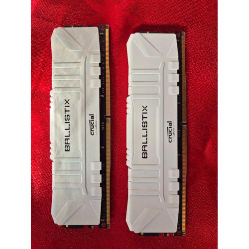 2 Mmoire Ram Ballistix White 16 DDR4 3000mz
