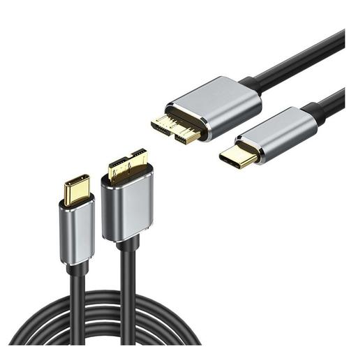 2 Pack 5Gbp USB C  Micro-b Cble 3.0 De Type C  Micro-b Cble du Disque Dur, Micro-b USB C Cordon Pour Ordinateur Portable (3.3Ft)