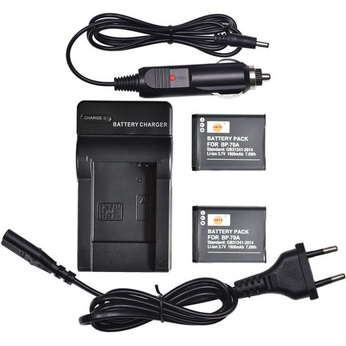 2-Pack Bp-70A Rechange Batterie Et Dc97E Voyage Chargeur Pour Samsung Bp70A St30 St60 St61 St65 St66 St67 St70 St71 St72 St76 St80 St90 St93 St95 St100 St150F St700 St6500 Sl50 Sl6[GOP6253861]
