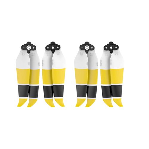 2 Paires D'hlices De Remplacement  Dgagement Rapide  Faible Bruit Pour Dji Mavic Air 2 Drone_Yellow Noir Blanc