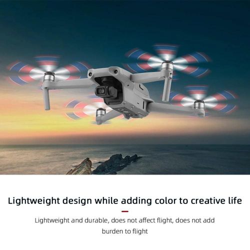 2 Paires De Pales D'hlices 7238f  Faible Bruit Pour Dji Mavic Air 2 Drone Accessories_Red Blanc