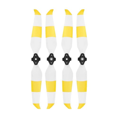 2 Paires De Pales D'hlices 7238f  Faible Bruit Pour Dji Mavic Air 2 Drone Accessories_Yellow Blanc