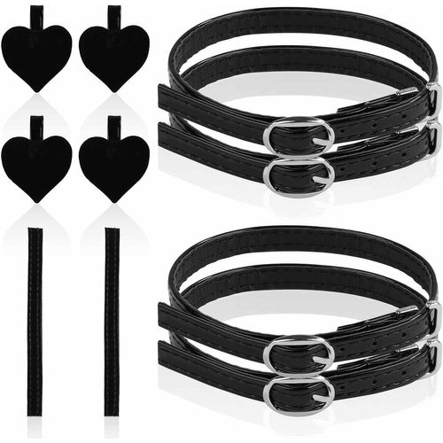 2 Paires Sangles De Chaussures  Talons Hauts, Sangles De Chaussures Antidrapantes Sangles De Ceinture En Cuir Pu Sangles De Cheville Sangles Amovibles Chaussures Pour Talons
