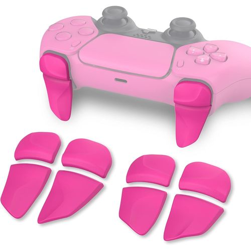 2 Pairs Accessoire Bouton Extension Gchette Pour Ps5 Manette,Blade Bouton D'paule Trigger Stop Pour Ps5 Edge Manette,Dclencheur Rallonge Ajusteurs D'amlioration Pour Ps Portal-Rose