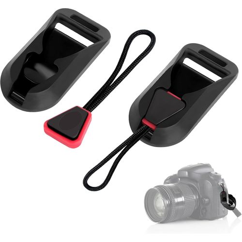 2 Pcs Adaptateur de Courroie D'appareil Photo,Connecteur de la Sangle de l'Appareil Photo,Boucle  Dgagement Rapide Appareil Photo pour Installer et de Retirer Rapidement la Sangle