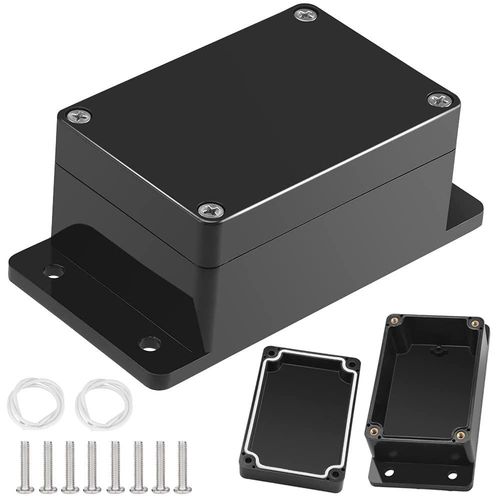 2 Pcs Botes De Jonction lectriques tanche Botiers lectroniques En Plastique Noir Bote Drivation De Connexion De Cblage Diy Pour Projet lectrique Fils Botiers Arduino(100*68*50mm)
