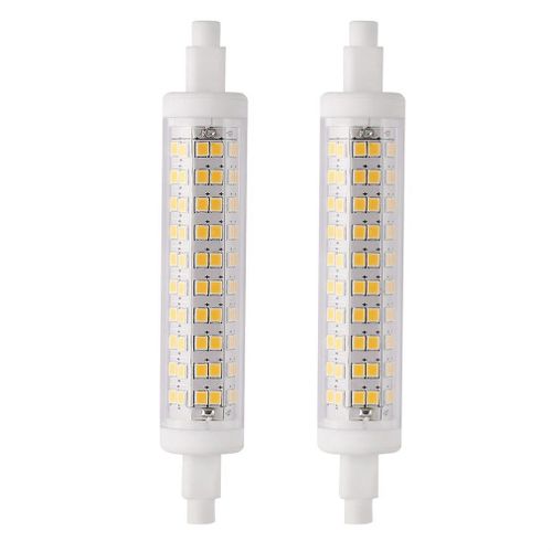 2 Pcs Leshp 120led 10w 1100lm R7s 118mm Dimmable 100-265v 3000k Blanc Chaud  Double Extrmit De Tungstne Halogne Ampoules De Remplacement