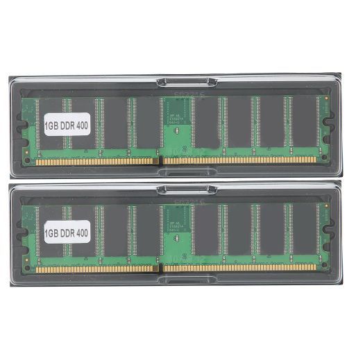 2 pièces module de mémoire ordinateur de bureau double face 16 grains DDR 1 Go 400 MHz PC-3200