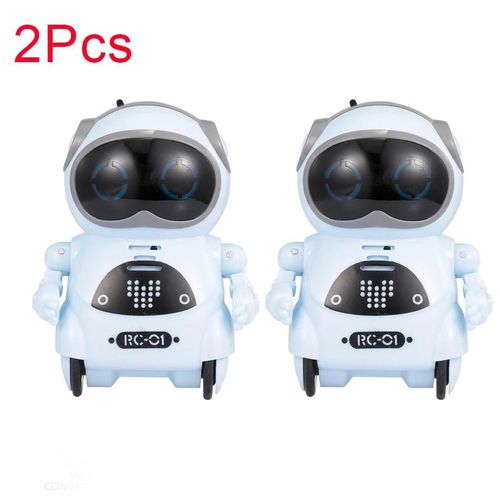 2 pices Bleu - Mini Robot jouet de poche, 939A, Dialogue interactif, reconnaissance vocale, enregistrement, chant, danse, raconter une histoire pour enfant