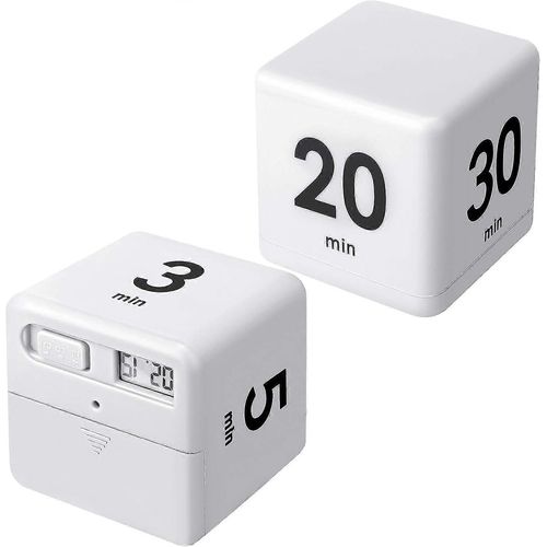 2 Pices Cube Minuteries Capteur De Gravit Flip Timer Minuterie Pour Enfants Minuterie DEntranement Et Minuterie De Jeu Pour La Gestion Du Temps, 1 3 5 10 Minutes Et 15 20 30 60 Minutes (