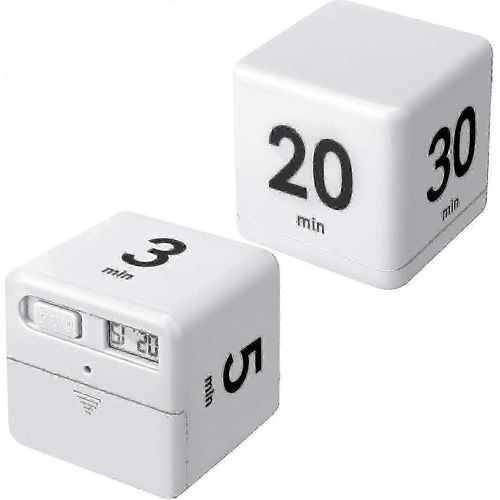 2 Pices Cube Timers Gravity Sensor Flip Timer Enfants Timer Workout Timer And Game Timer For Time Management, 1 3 5 10 Minutes And 15 20 30 60 Minutes (
