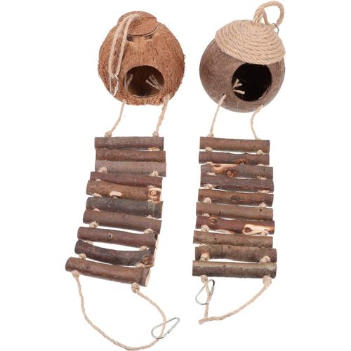 3 Pièces Nid Oiseau Suspendu Paille Tissée Main Abri