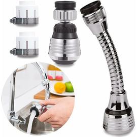 Aérateur de robinet Flexible mobile, pomme de douche diffuseur buse  rotative réglable Booster robinet de cuisine, accessoires - AliExpress