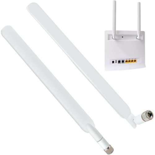 2 Pices Sma 4G Lte Antenne Sma Mle Cellulaire Wifi Antenna 10Dbi Blanche Compatible Avec Mobile Huawei Netgear Zte 3G/4G Lte Routeur Hotspot Passerelle Cellulaire Industriel Iot Routeur[X818]