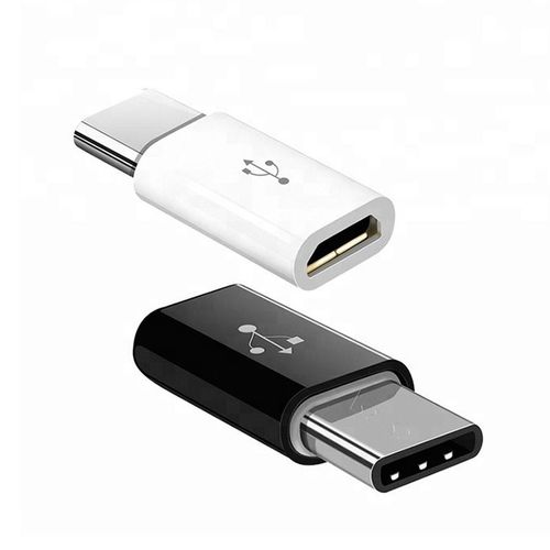 2 Pices USB C Adaptateur,Adaptateur USB C vers Micro USB Connecteur Type C Male vers Micro USB Femelle,Adaptateur Micro USB vers USB Type C,pour P20/30 Autres Smartphones(Noir+Blanche)