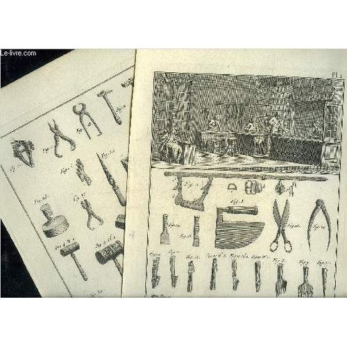 2 Planches En Noir Et Blanc Extraites De L'encyclopedie De Diderot Et D'alembert Sur Le Theme Ceinturonnier.   de diderot et d'alembert