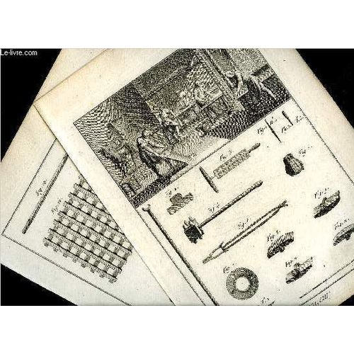 2 Planches En Noir Et Blanc  Extraites De L'encyclopedie De Diderot Et D'alembert Sur Le Theme Corroyeur.   de diderot et d'alembert