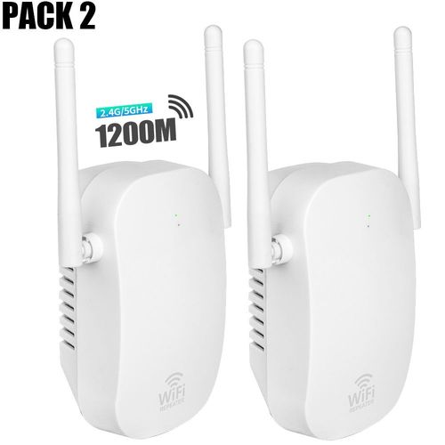 2 Rpteurs Wi-Fi 1200 Mbps Amplificateur Wifi Double Bande 2,4 & 5 GHz - E.F.Connection