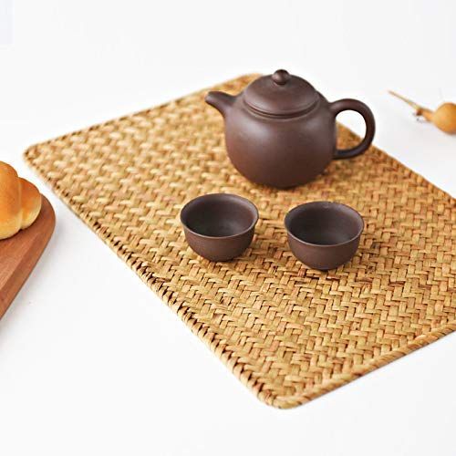 2 Sets De Table En Jonc De Mer Naturel, 43 X 30 Cm, Sets De Table Rectangulaires En Rotin, Sets De Table Tisss Osier Pour Dner/Table Basse