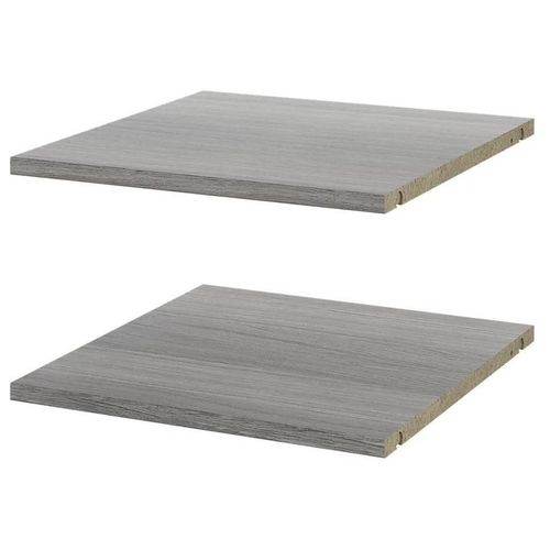 2 Tablettes Effet Chne Gris Pour Caisson D'angle Atomia L. 41,2 X P. 43,2 X Ep. 1,8 Cm