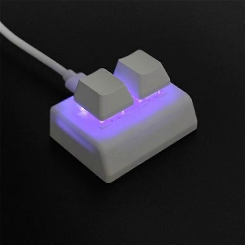 2 Touches Macro Programmation Clavier RVB Mini Clavier Gaming Dessin Rouge Commutateur Personnalis Clavier OSU G
