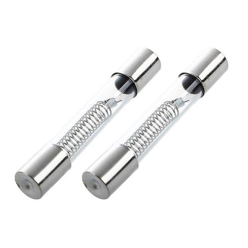 2 Tubes Fusibles Axiaux En Verre De 2 X 0.65a 5kv 6mm X 40mm Compatibles Avec Le Four Miniwave