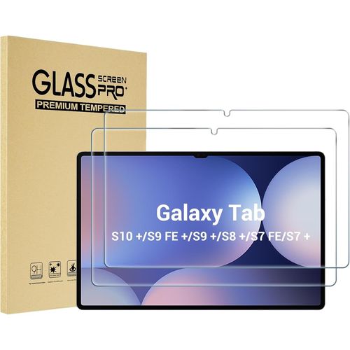 2 Verre Tremp Pour Galaxy Tab S8 Plus (Sm-X800/Sm-X806) 2022, Galaxy Tab S7 Fe T730 T736 S7 Plus (Sm-T970 T975 T976 T978), S9+ Sm-X810 (Wi-Fi), Sm-X816b (5g Global), Sm-X818u (5g Us),Sm-X81.[S626]