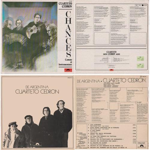 2 Vinyles Du Cuarteto Cedron : Chances, Cantate Et Instrumentaux Et De Argentina