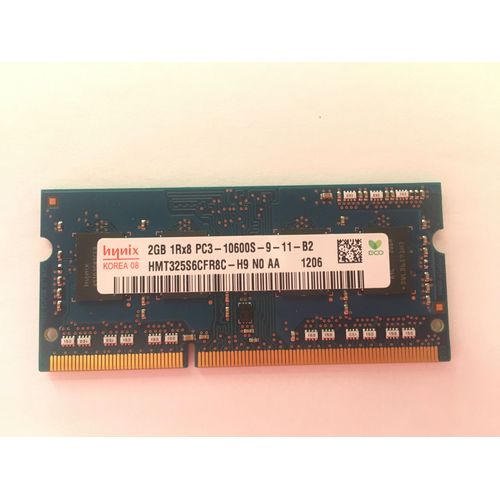 2 X RAM 2Go 1Rx8 PC3-10600S 9 11 B2 SODIMM HMT325S6CFR8C-H9 NO AA 1206