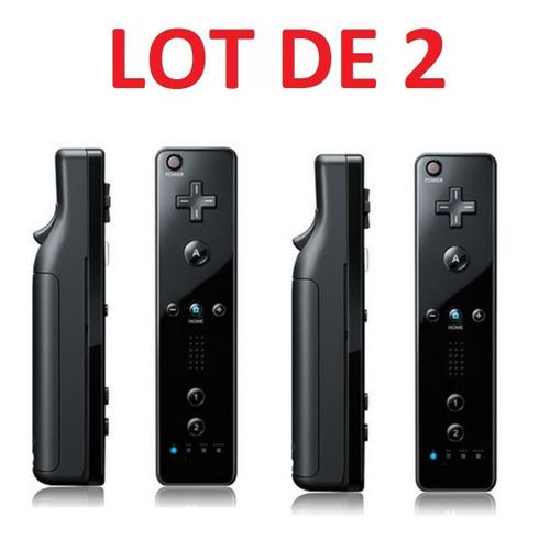 2 X Tlcommande Wiimote Pour Nintendo Wii Et Wii U - Noir