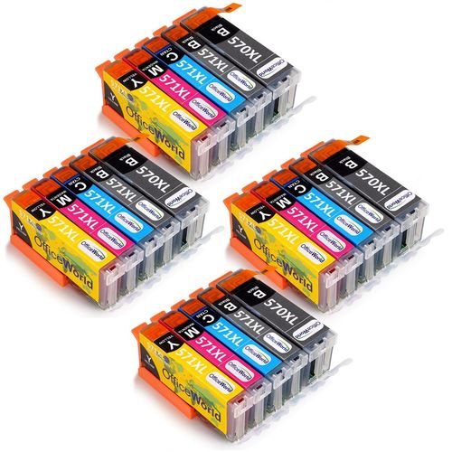 20 Cartouches Encre Pgi-570xl Cli-571xl Pour Canon Pixma Ts5050 Ts5051 Ts5053 Ts5055 Ts6050 Ts6051 Ts6052 Ts8050 Ts8052