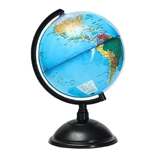 20 Cm Bleu Ocean Monde Globe Carte Avec Support Pivotant Geographie Jouet Educatif Cadeau