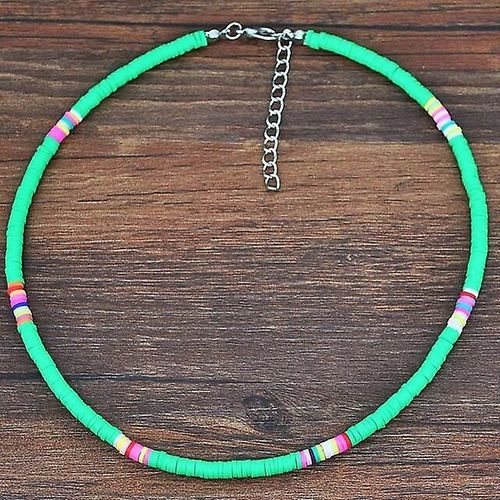 20 Colliers En Argile Polymre, Collier En Cramique Douce, Bijoux De Surf Colors, Cadeau Pour Femmes, Fabriqus  La Main, Taille 4/6/8 Mm, Autre Couleur 4 Mm F Otro