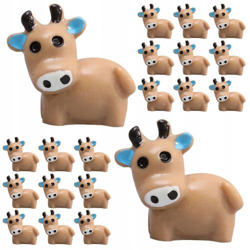 20 figurines de vache miniatures en rsine, animaux miniatures, figurines de vache miniatures