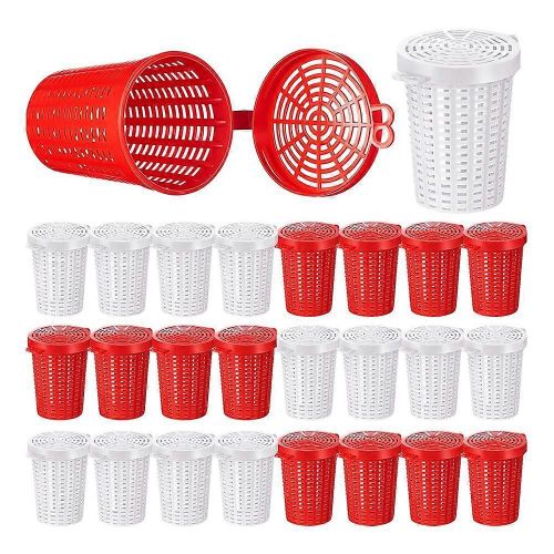 20 Pcs Pche Appt Cage Pige Poisson Leurre Feeder Panier Seau DAppt En Plastique Pour crevisse Crevette Ver De Terre Crabe Carpe