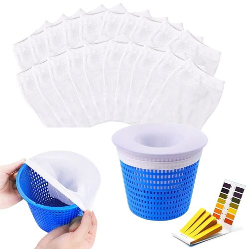 20 Pièce Chaussettes de Skimmer pour Piscine, Chaussette Filtre Piscine Filtre Skimmer Piscine