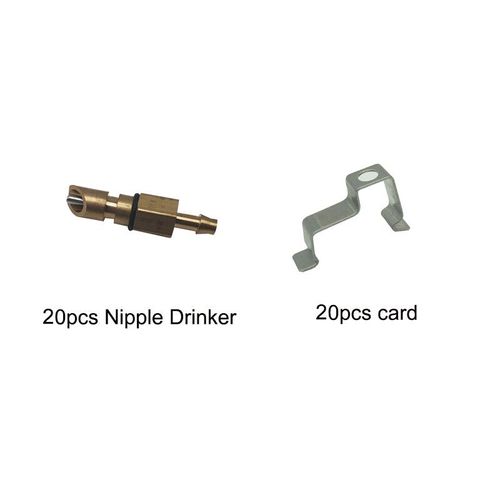 20 Pices En Laiton Mamelon Abreuvoir Rat Lapin Souris Chinchill Rongeurs Automatique Boire Arrosage Abreuvoir Animal De Compagnie Laboratoire Hamster Outils - Type Drinker And Card