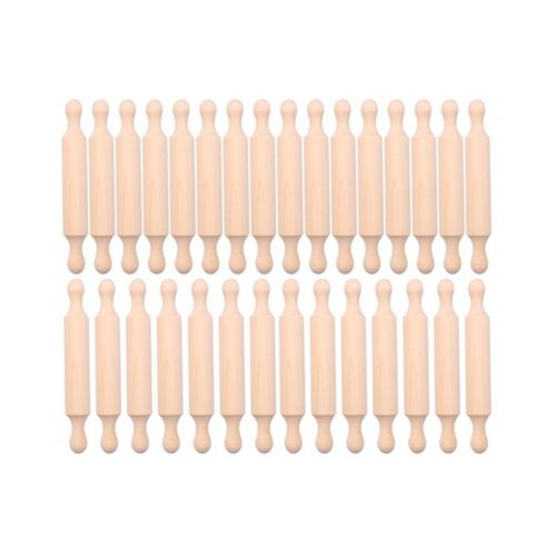 20 PiCes Mini Rouleau  Ptisserie en Bois 7 Pouces de Long Cuisine Cuisson Rouleau  Ptisserie Rouleau  Pte  Bois pour Enfants Fondant
