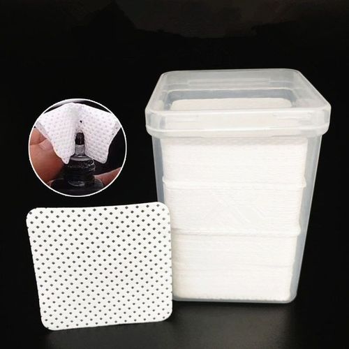 200 Lingettes En Coton Non Pelucheuses Dissolvant De Colle Pour Cils Pour L'embout Du Flacon De Colle Tampons De Nettoyage Anti-Colmatage