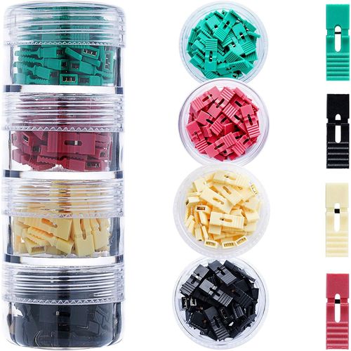 200 Pieces Standard Computer Jumper Caps with Handle Pin Shunt Short Circuit 2-Pin Connector (Shunts). Suitable for Arduino Raspberry Pi PCB PC DVD HDD Motherboard Shorting and Other Items.