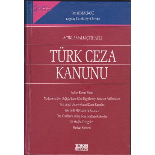I Malkoç, Türk Ceza Kanunu, 2000