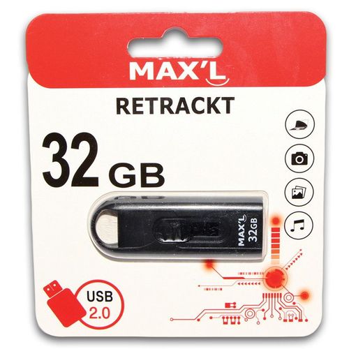 CLE USB RETRACKT 32GB MAX'L