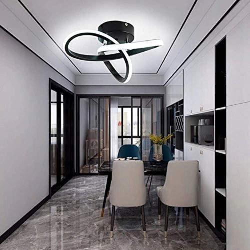 Lampe plafond moderne noire, Sassandra, 22W, 3000K LED, gradable